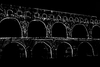 Pont du Gard la nuit 
